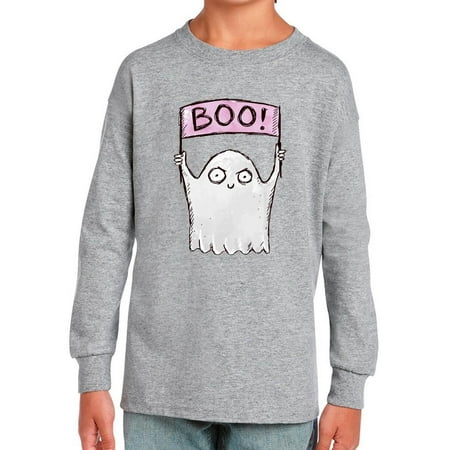 

Boo! Funny Ghost W Sign Long Sleeve Toddler -Image by Shutterstock 3 Toddler