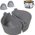 thumbnail image 4 of Cqxid Food Storage Under $10 Silicone Slow Cooker Divider Liners Compatible With & Beach 6 Slow Cooker /Reusable Slow Cooker Accessories Cooking Liner For Most 68 Oval Shape Slow Cooker, 4 of 9