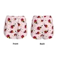 thumbnail image 3 of Balery Ladybugs And Flower Pattern Women's Running Shorts with Liner 2 Pockets Elastic Workout Athletic Gym Yoga Shorts-Medium, 3 of 7
