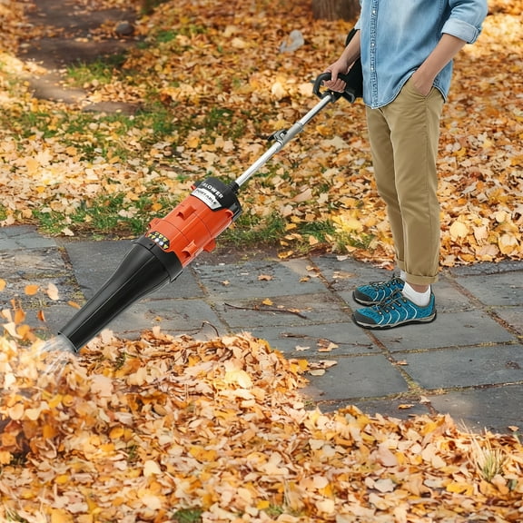 52CC 2 Stroke Gas Powered Backpack Sweeper with Blower, 2.3HP Outdoor Handheld Sweeper Snow Sweeping Grass Artificial Power Broom for Street Farms