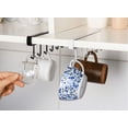 6Hook Under Mug Hanger, Cup Holder Storage Hook Kitchen