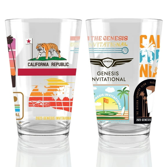 PGA Tour Genesis Invitational Tournament 16 oz. Pint Glass - Offically Licensed PGA Tour Merchandise…