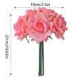 thumbnail image 3 of Boreal Craft Flower Rose Bundle Hand Sense 5 Head Curly Edge Rose Wedding Hand Decorative Flowers Outdoor Hanging with Flowers Flower Vase Flowers Bulk Silk Roses Flowers Fall Flowers Arrangements, 3 of 4