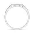 thumbnail image 2 of ANGARA Natural Tapered-Shank Diamond Peace Sign Ring in 14K White Gold for Women (Size-1.25mm| Color-I-J| Clarity-I1-I2) | April Birthstone, Anniversary, Jewelry Gift for Women | Natural Diamond Ring, 2 of 7