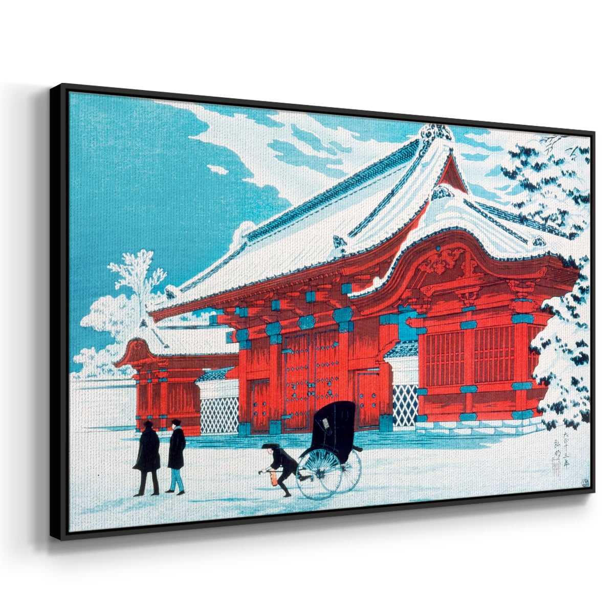Vintage Landscape-CCXCIII By Wexford Home Framed in Black Wood Gallery Wrapped Canvas 27 in. x 41 in.
