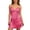 Hot Pink, variant on Womens Embroidered Dress Unique Appliques Beaded Back Lace Up Casual Floral Blue L
