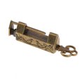 thumbnail image 4 of Chinese Long Keyed Cabinet Suitcase Wooden Box Padlock Shackle Latch Copper, 4 of 6