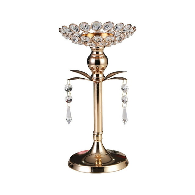 Candelabro de centro de mesa de candelabro de cristal para cena buffet aniversario 140x260mm Yuyangstore Porta vela