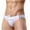 White, variant on ZVNAΖH Swim Briefs for Men, Men's Bikini Swimwear Low Rise Swim Briefs Solid Bathing Suit Sexy Swimsuit with Elastic Drawstring