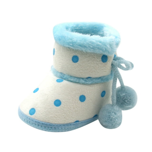 GDREDA Chaussures pour Tout-Petits Bottines Réchauffantes Chaussures Souples Bottes pour Tout-Petits Chaussures de Neige pour Bébés Garçons Filles Bleues,13