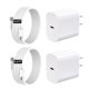 thumbnail image 1 of for iPhone 20W Fast Charger 2-Pack with 6.6Ft USB-C to USB-C Cable, PD Wall Adapter, Compatible with iPhone 15/16, 1 of 1