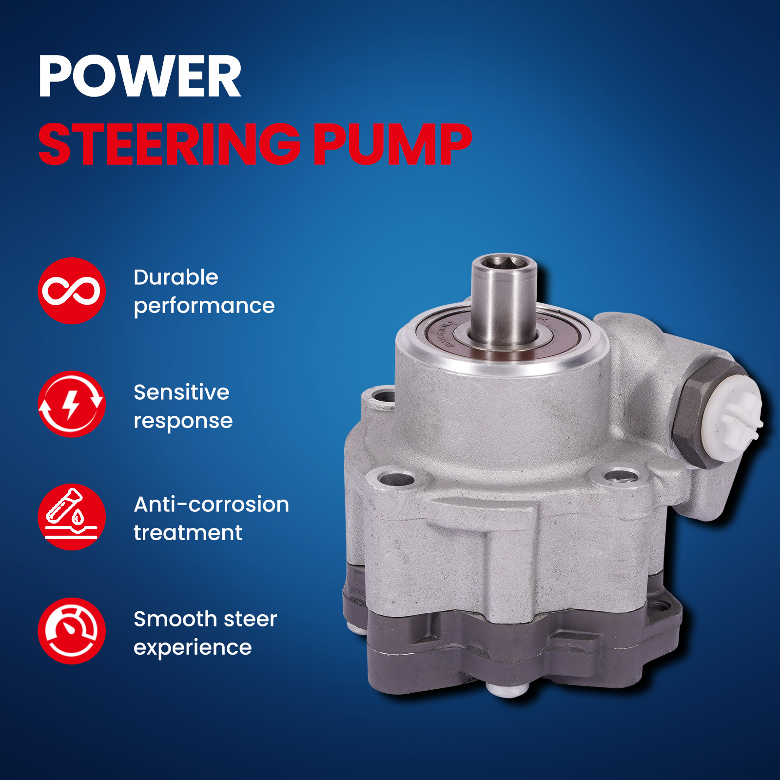 MOCA AUTOPARTS Power Steering Pump Fit for 2002-2008 Dodge Ram 1500 3.7L 4.7L 5.7L
