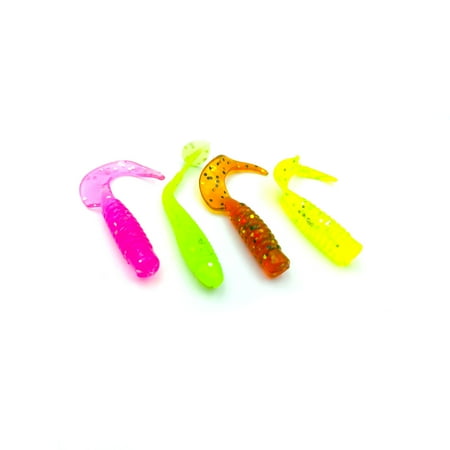 50pcs Soft Lures 5cm Soft Fishing Lures for Bass Paddle Tail Swimbaits