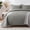 Dark Grey, variant on Oversized Quilt Bedding Set, Lightweight Turquoise Bedspread Cal Oversized Quilt with Modern Pattern, Reversible 3-Piece Bedspread with 2 Pillows for All Seasons