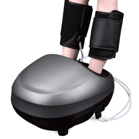 Kingbird Shiatsu Foot Massager with Heat Electric Foot and Calf Massage Machine with Deep Kneading & Air Compression & Adjustable Intensity, Fit for US Size 12 Foot