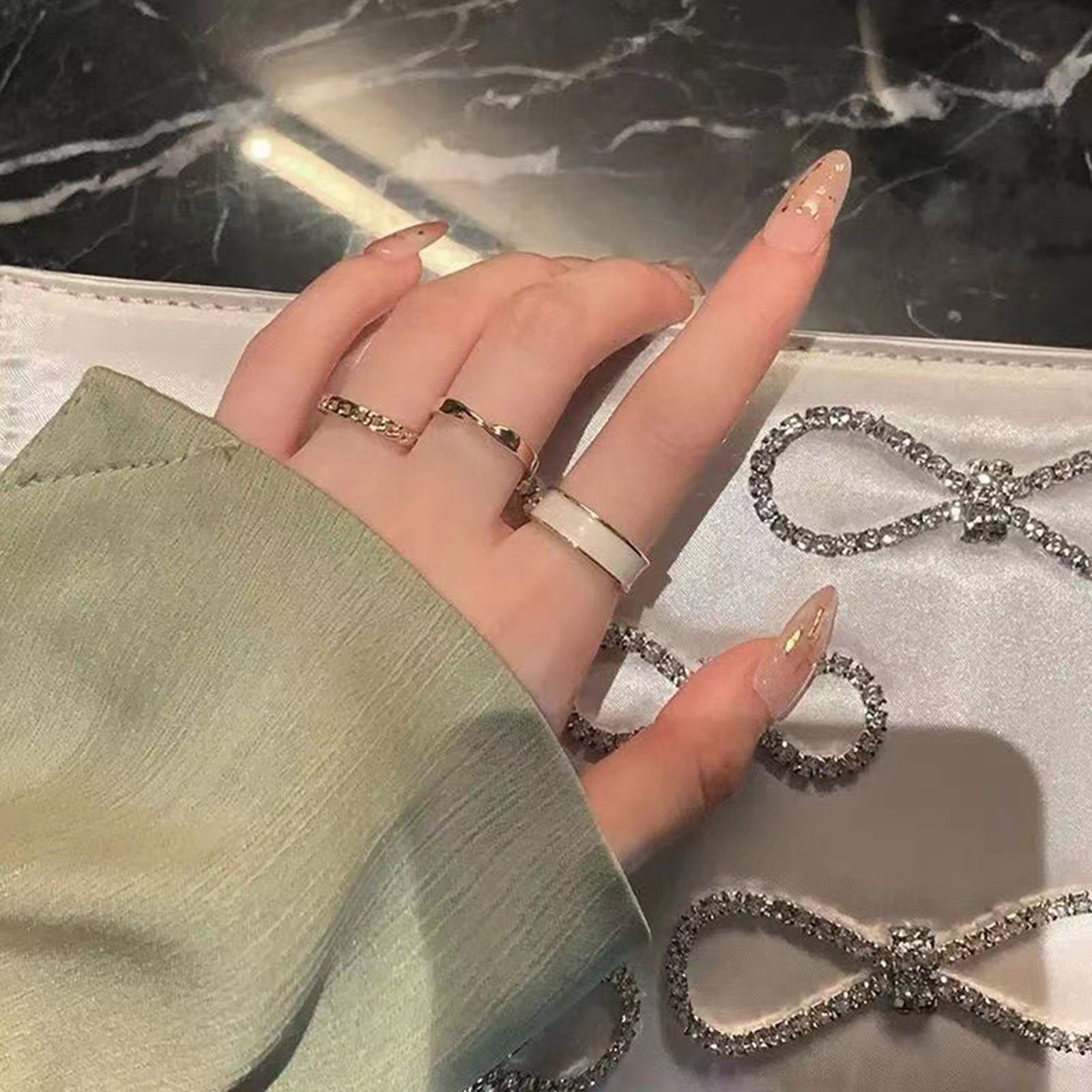 Twinkling Romance 14KT Diamond Finger Ring