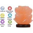 thumbnail image 2 of Color Changing Himalayan Salt Lamp USB Flower Shape Salt Crystal Lamps for Home Decoration Christmas Gifts LED Bulb + Real Wood Base, 2 of 5