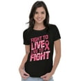 thumbnail image 4 of Fight to Live Breast Cancer Womens Slim Fit Graphic Tee Brisco Brands S, 4 of 5