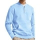 thumbnail image 1 of Blusas y camisas de manga larga con cuello en V para hombre, sudadera informal de color liso con bolsillos y botones, camisetas de poliéster de manga larga con cuello en V para hombre, 1 of 4