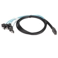thumbnail image 2 of Cable De Datos, Núcleo De Cobre Estañado Que Mejora La De La Señal Cable Mini SAS SFF De 12 GBPS A 4 SATA De 7 Pines, ángulo Recto SATA De 3,2 Pies Para Computadora, 2 of 7
