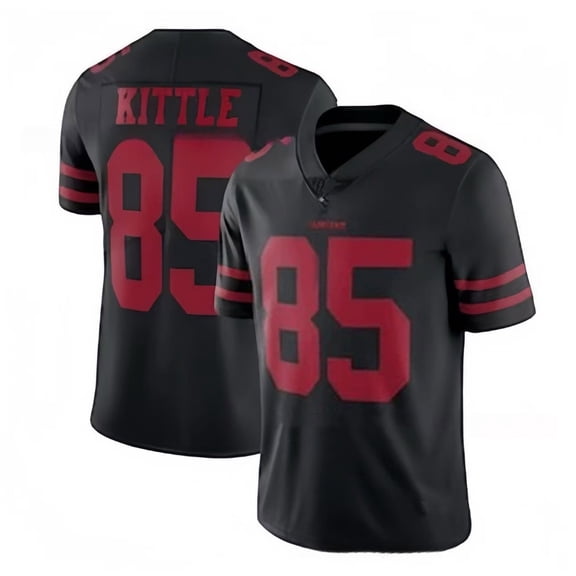 Men's Replica Classic Jersey Kittle #85 Tshirt Sports Game Tee Black-S