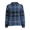 thumbnail image 6 of By Design Kylie Funnel Neck Plaid Pullover Sweater, 6 of 6