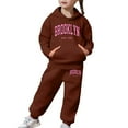 thumbnail image 7 of Girls Clothes Girls Clothing Sets Child Toddler Boys Girls Long Sleeve Solid Warm Hoodie Pullover Tops Pants Kids Outfits Sweat Suit, 7 of 7