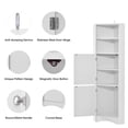 thumbnail image 6 of Tall Bathroom Corner Cabinet, Corner Bathroom Storage Cabinet with Doors and Adjustable Shelves, Slim Bathroom Floor Corner Cabinet for Kitchen, Bathroom, Living Room ( White), 6 of 9