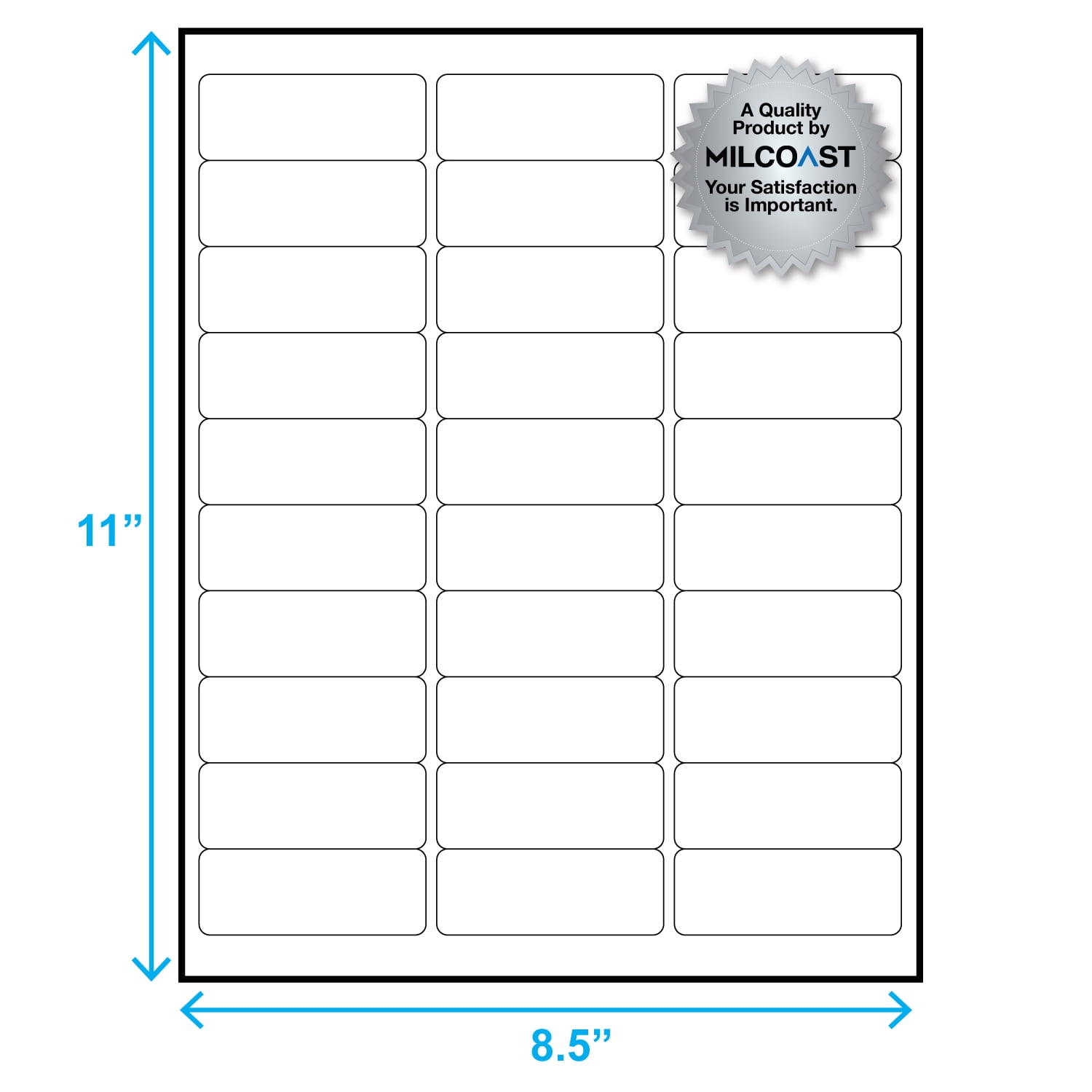 Milcoast Matte Waterproof Tear Resistant Address Labels 1