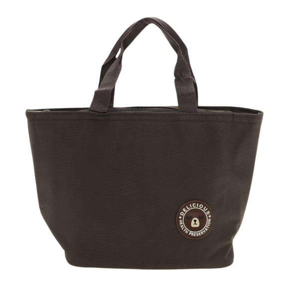 Unique Bargains 1 Pc Durable Handheld Lunch Bag Coffee Color