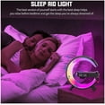 thumbnail image 5 of Wadan G-Shaped Table Lamp with Wireless Charging and Bluetooth Speaker, Alarm Clock, Night Light, Black, 5 of 7