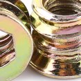 thumbnail image 2 of M Buder Tuercas De Inserción Para Madera Acero Al Carbono Galvanizado Cabeza Hexagonal Fijación Muebles Carpintería Conector Roscado Resistente Al Óxido Talla M6*10mm Paquete 20 Piezas, 2 of 9