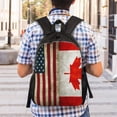 thumbnail image 6 of Travel Backpack For Women/Men America Canada Flag Carry On Backpack With Laptop Compartment Travel Backpack, 6 of 7