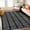 ANTHRACITE, variant on World Rug Gallery Bohemian Stripe Lines Shag Rug – Textured Surface – Anthracite Dark Gray – Easy to Clean - ANTHRACITE 5'x7'
