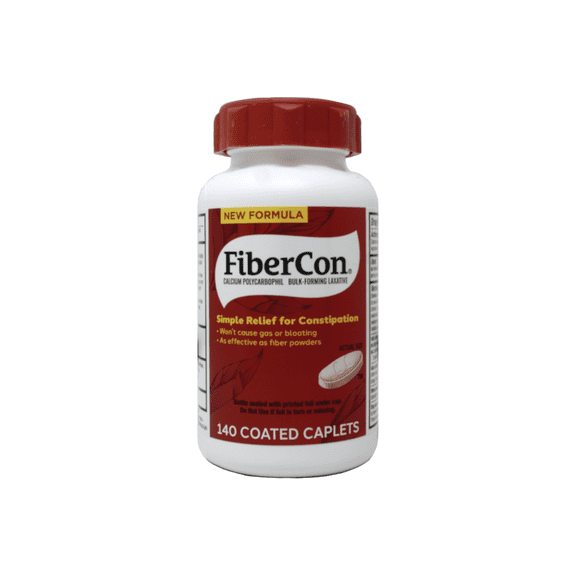 Fibercon Fiber Therapy Caplets For Regularity - 140 Ea, 6 Pack