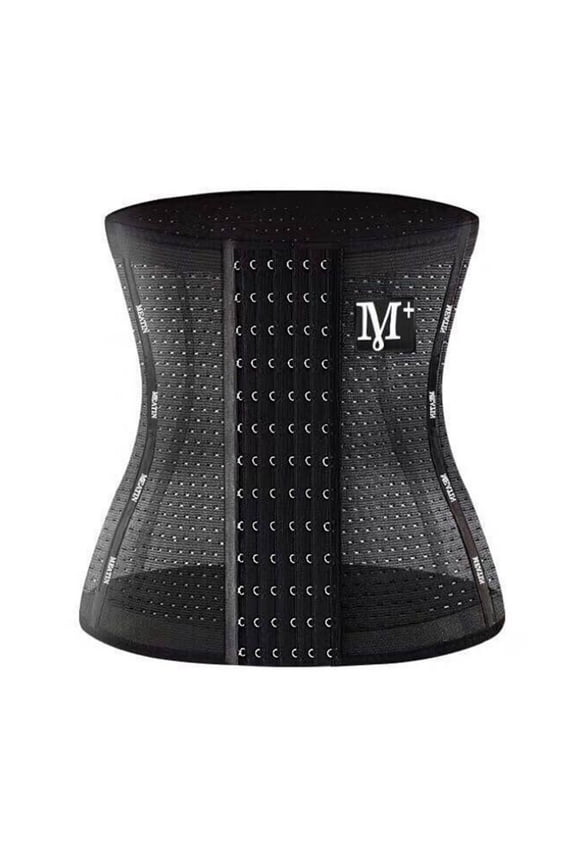 Wuffmeow 2 Pcs Waist Trainer for Weight Loss-Women Trimmer Slimmer Belt Latex Corset Cincher Body Shaper S-3XL