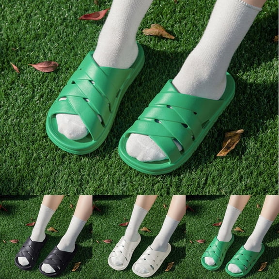 Bovxnpu Shower Shoes for Women House Shower Slippers, Women's Casual Go Out Summertime Indoor Slipper Slide Slippers for Bathroom Beach Sandals