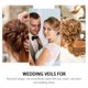 thumbnail image 5 of unbranded Velo De Novia Corto Con Encaje Y Para En Elegantes, 5 of 6