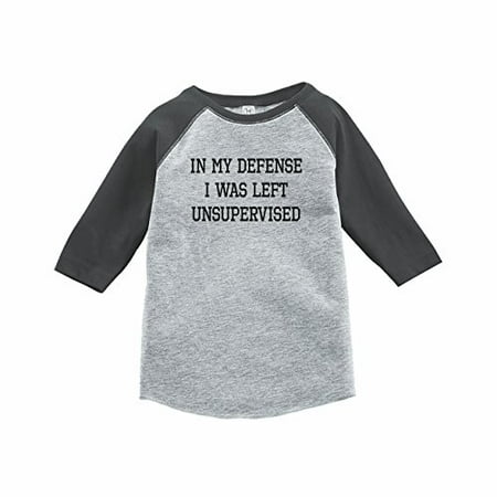 

7 ate 9 Apparel Funny Kids Unsupervised Baseball Grey