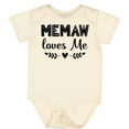 thumbnail image 3 of Inktastic My Memaw Loves Me Boys or Girls Baby Bodysuit, 3 of 5