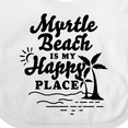 thumbnail image 4 of Inktastic Myrtle Beach is My Happy Place with Palm Trees Boys or Girls Baby Bib, 4 of 4