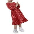 thumbnail image 3 of MesaSe Robes Assorties pour Maman et Moi, Col Rond, Manches Longues, Taille Haute, Imprimé à Pois, Robe Longue à Volants avec Ceinture pour Maman Enfants, 3 of 6