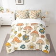 thumbnail image 2 of jejeloiu Cartoon Flowers Floral 7-Piece Bedding Comforter Set,Colorful 3D Mushroom King Bedding Sets,Fungus Botanical Bed Sheets For Girls Teens,Ultra Soft Home Decor Reversible, 2 of 8