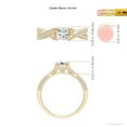 thumbnail image 3 of ANGARA Natural Diamond Crossover Engagement Ring in 14K Yellow Gold for Women (Size-4.8mm| Color-H| Clarity-SI2) | April Birthstone, Anniversary, Jewelry Gift for Women | Natural Diamond Ring, 3 of 7