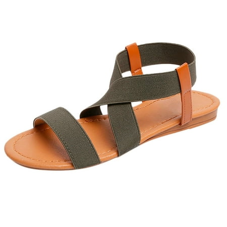 

Sandals Heel Beach Strap Peep-toe Sandals Cross Skidding Shoes Women Sandals Low Women s sandals