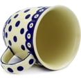 thumbnail image 2 of Polish Pottery 11 oz Mug (Peacock Dots Theme) Hand Painted in Boleslawiec, Poland + Certificate of Authenticity, 2 of 6