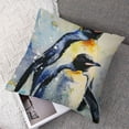 thumbnail image 7 of Creowell Decorative Throw Pillow Cover,Watercolor Penguin Mom and Baby  Throw Pillow Case Cushion Cover Home Décor Sofa Decorative Pillow White, 7 of 7