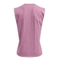 thumbnail image 4 of LISTHA Tank Tops for Men V Neck 2025 Sleeveless Distressed Washed Tee Solid Casual Gym T-Shirt with Pocket Pink 3XL, 4 of 4