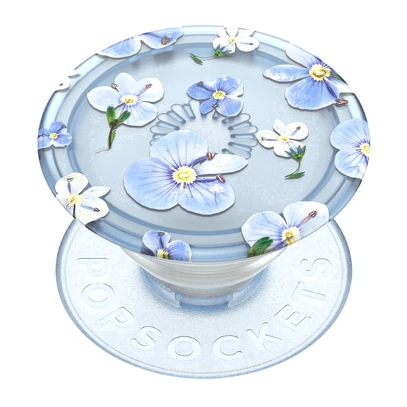 PopSockets Adhesive Phone Grip, Holder, Phone Stand, Plants - Translucent Blue Fields