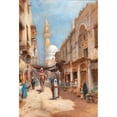 thumbnail image 2 of Frans Wilhelm Odelmark 17x24 Black Ornate Framed Double Matted Museum Art Print Titled: Bazaar in Cairo, 2 of 5